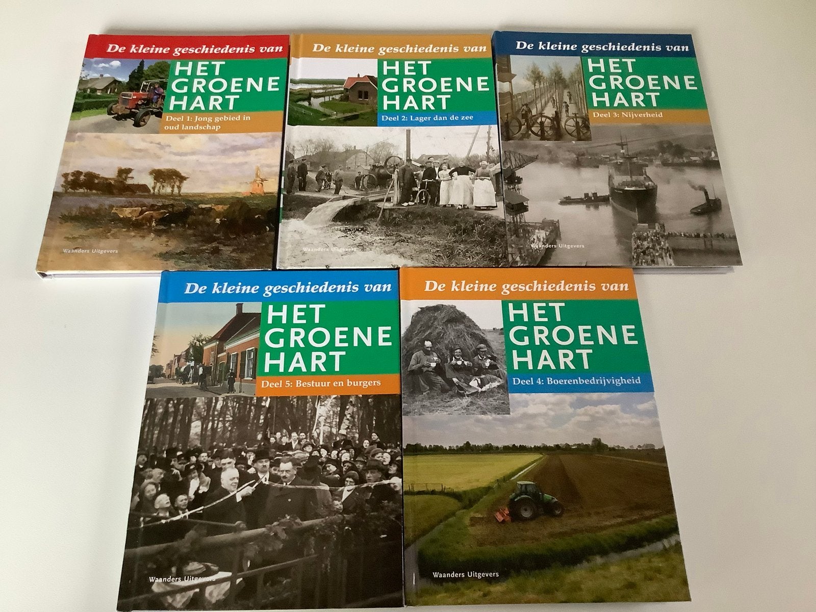 De kleine geschiedenis van het Groene Hart deel 1 t/m 5, Ophalen of Verzenden, 20e eeuw of later, Zo goed als nieuw