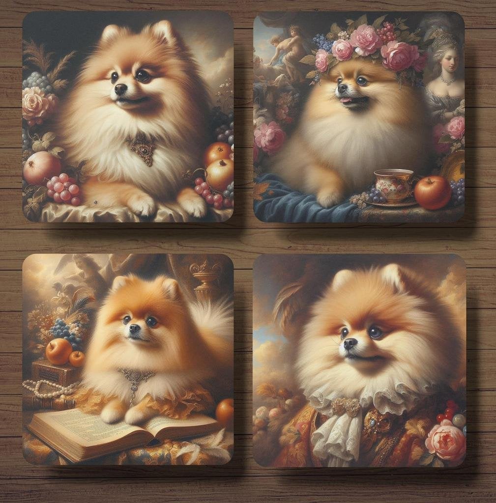 Pomeranian Barok onderzetters met houder, Ophalen of Verzenden, Nieuw