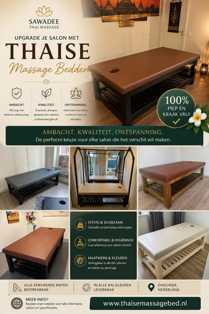 Luxe Thais Massagebed - Nieuw en Duurzaam, Ophalen of Verzenden, Nieuw