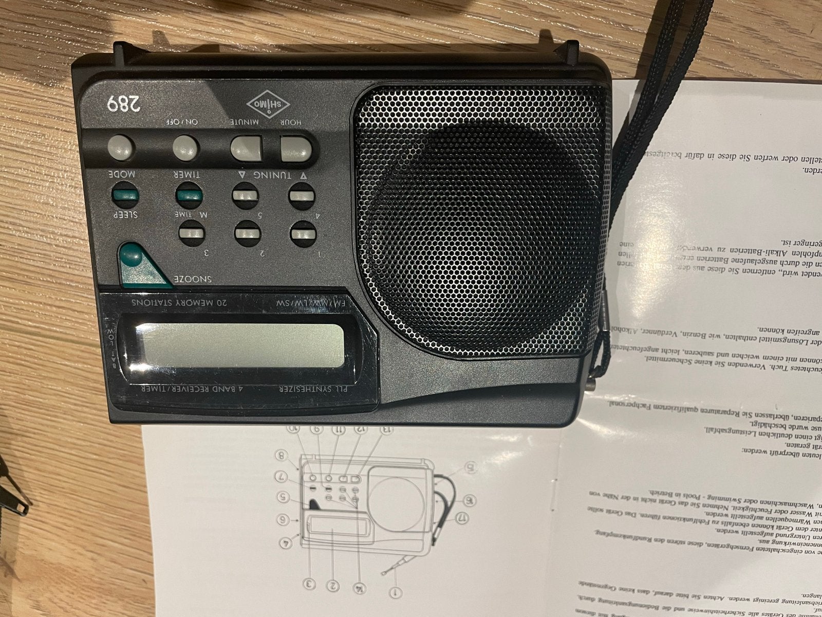 NOODRADIO shimo 289 PLL Synthesizer 4-Band Receiver Radio, Ophalen of Verzenden, Gebruikt, Wereldontvanger