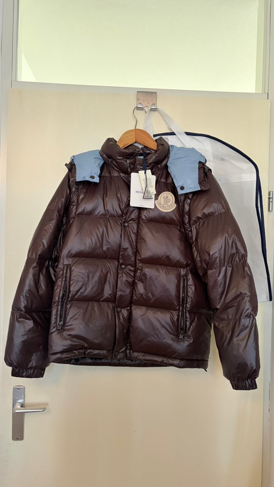 Moncler 2 in 1 Cyclone jas Donkerbruin, Kleding | Heren, Jassen | Winter, Ophalen, Nieuw, Maat 48/50 (M), Bruin