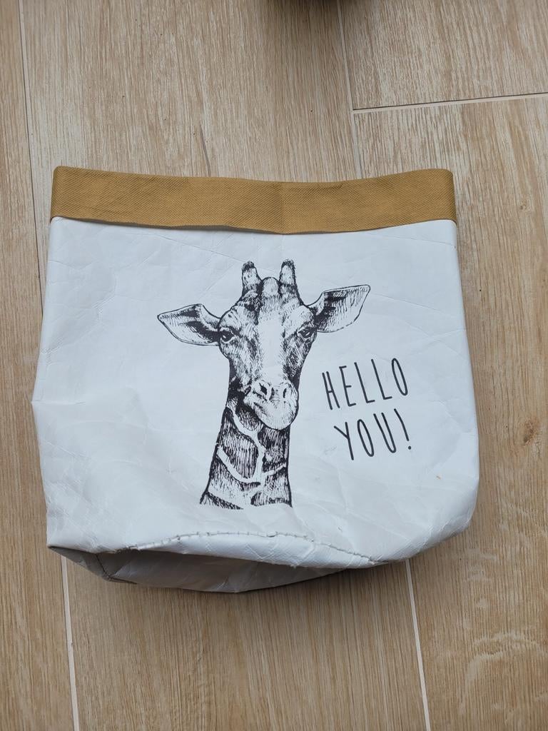 Papieren zak met giraffe, Ophalen of Verzenden, Gebruikt