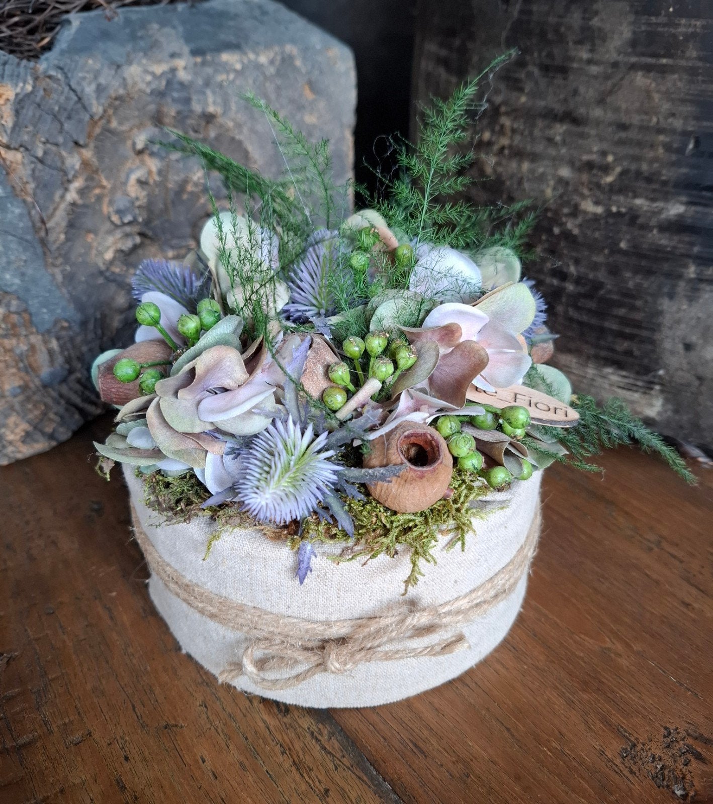 Schattig taartje 🎂 van gedroogde & kunst materialen., Ophalen of Verzenden, Nieuw