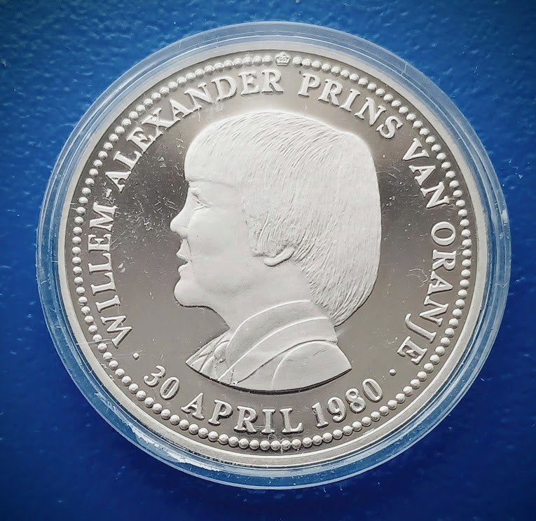 Penning Willem-Alexander Prins van Oranje - 1980 Proof, Verzenden, Overige materialen, Nederland