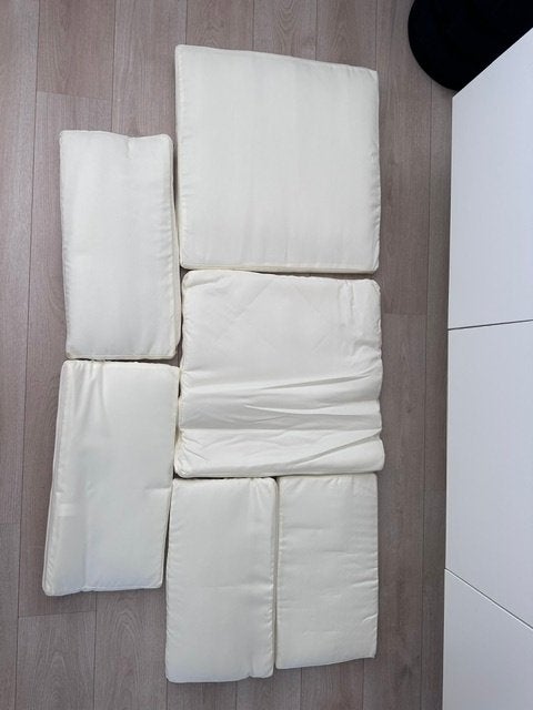 Zitkussens 2x en rug/zij kussens 4x creme, Tuin en Terras, Tuinmeubel-accessoires, Ophalen, Nieuw