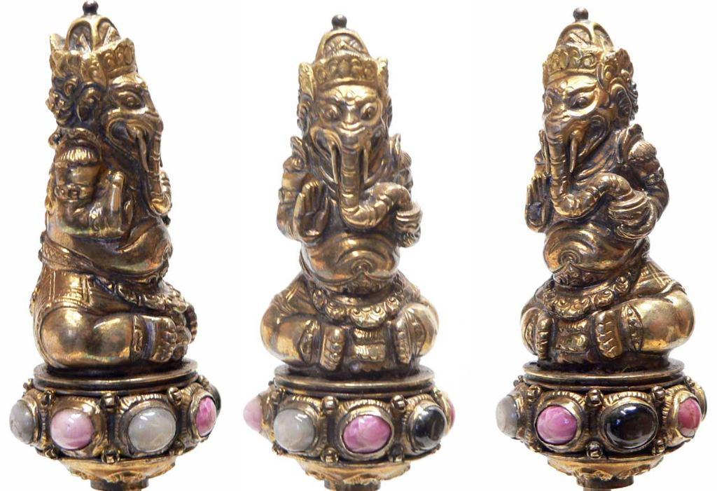 Gouden Keris greep GANESHA Kris Bali Indonesie HT11 kunst, Ophalen of Verzenden