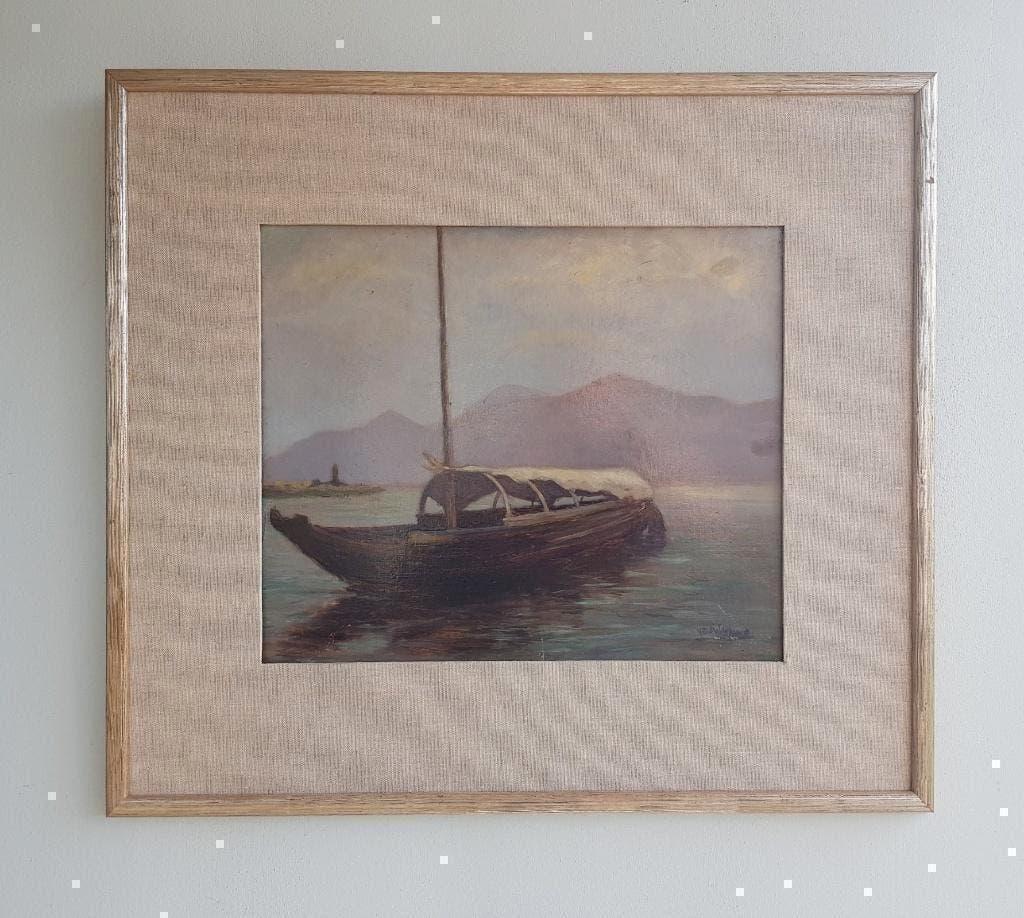 Herman Dirk de Witt Hamer (1875-1951) zeilboot Olieverf, Antiek en Kunst, Kunst | Schilderijen | Klassiek, Ophalen of Verzenden