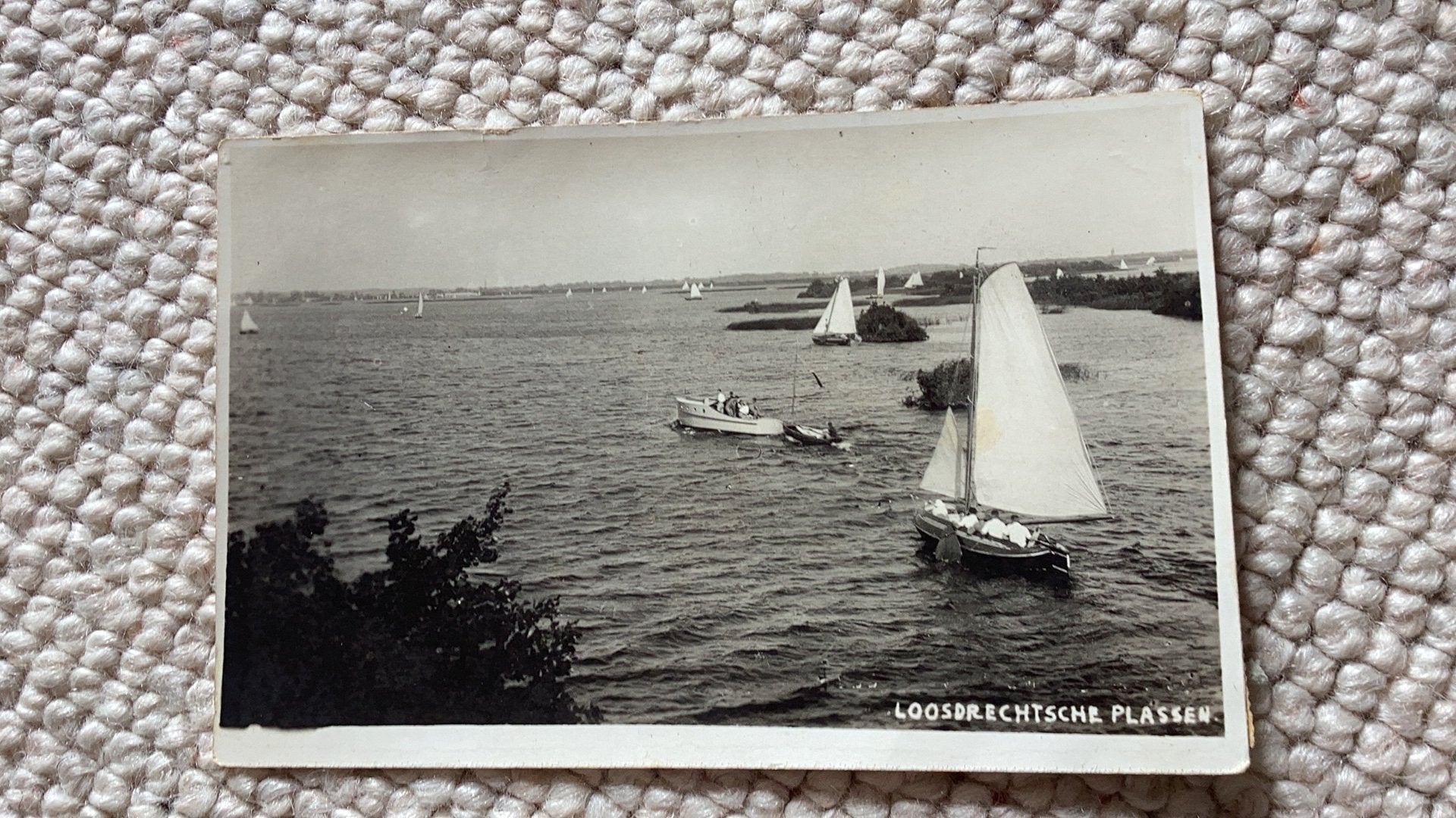 Fotokaart Loosdrechtsche Plassen 1936. 986, Ophalen of Verzenden, 1920 tot 1940, Gelopen, Noord-Holland