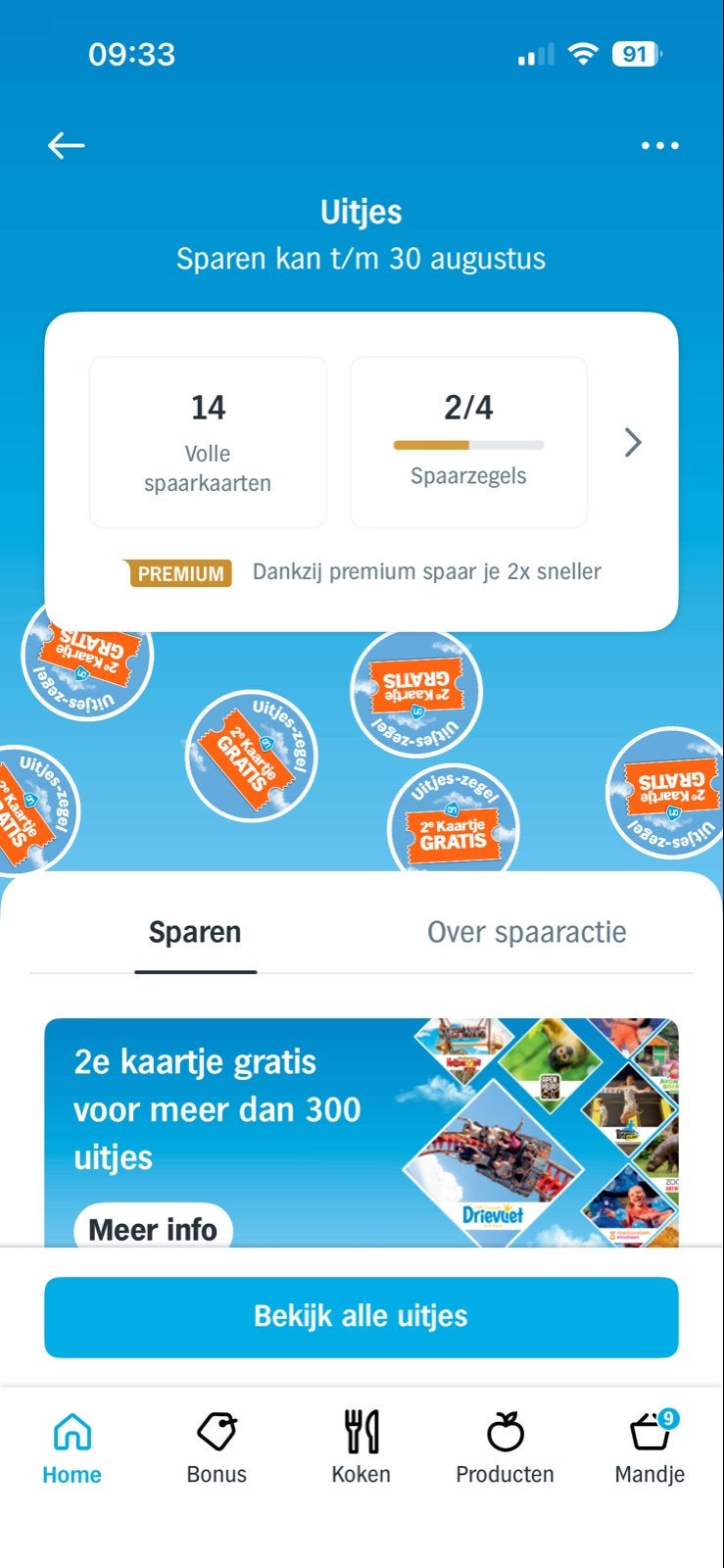 AH Uitjeszegels, Eén persoon, Ticket of Toegangskaart