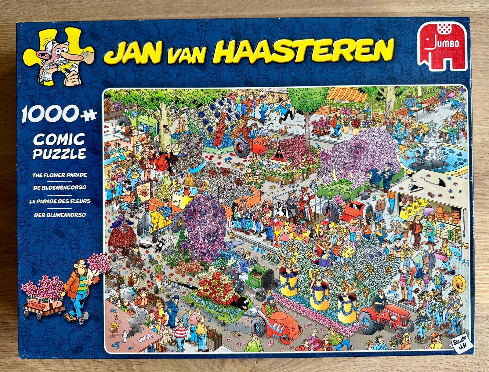 Jan van Haasteren puzzel - De Bloemencorso - 1000 stukjes, Ophalen, 500 t/m 1500 stukjes, Zo goed als nieuw, Legpuzzel
