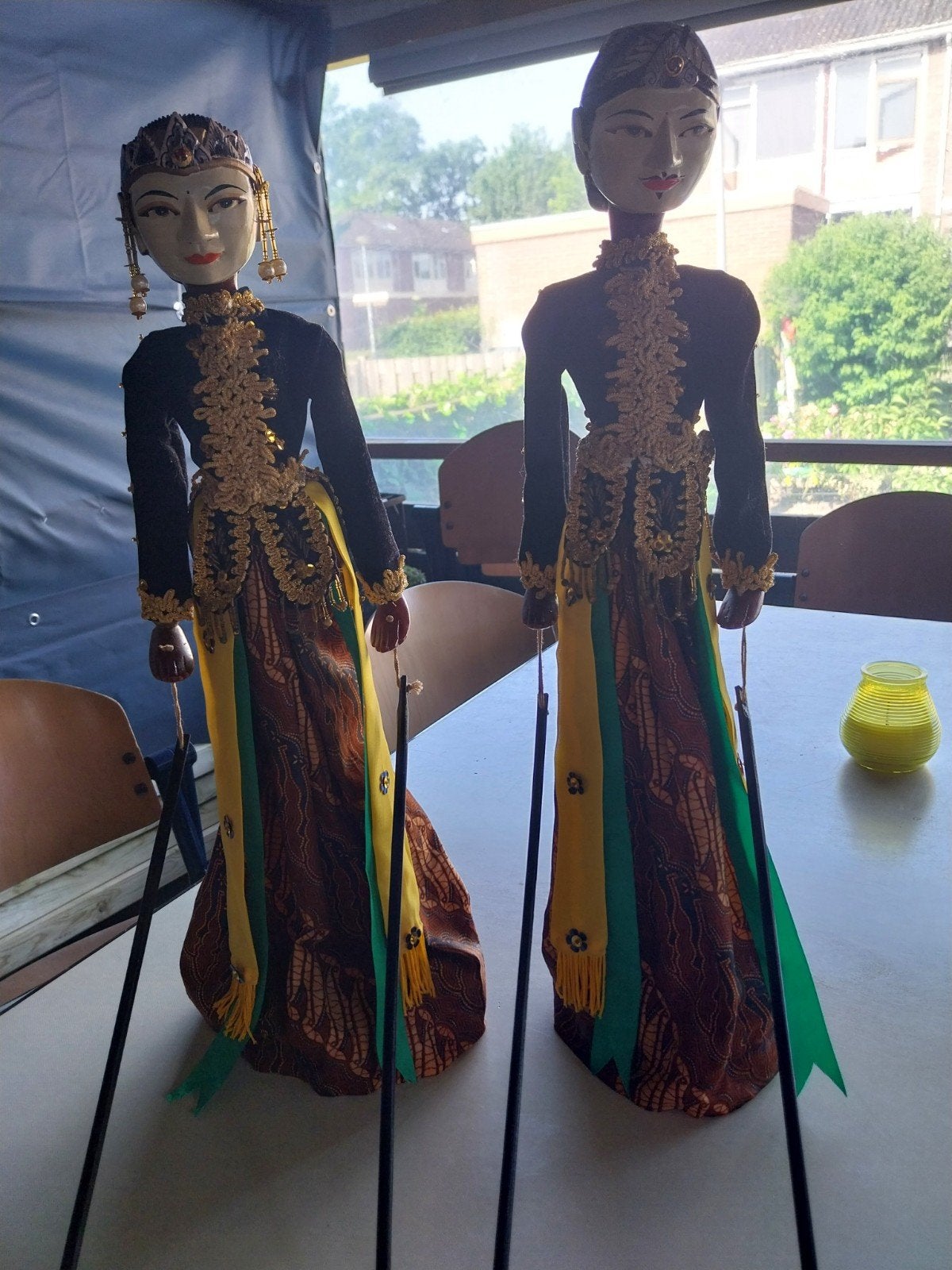Set van 2 Wayang Golek poppen, Ophalen of Verzenden, Gebruikt