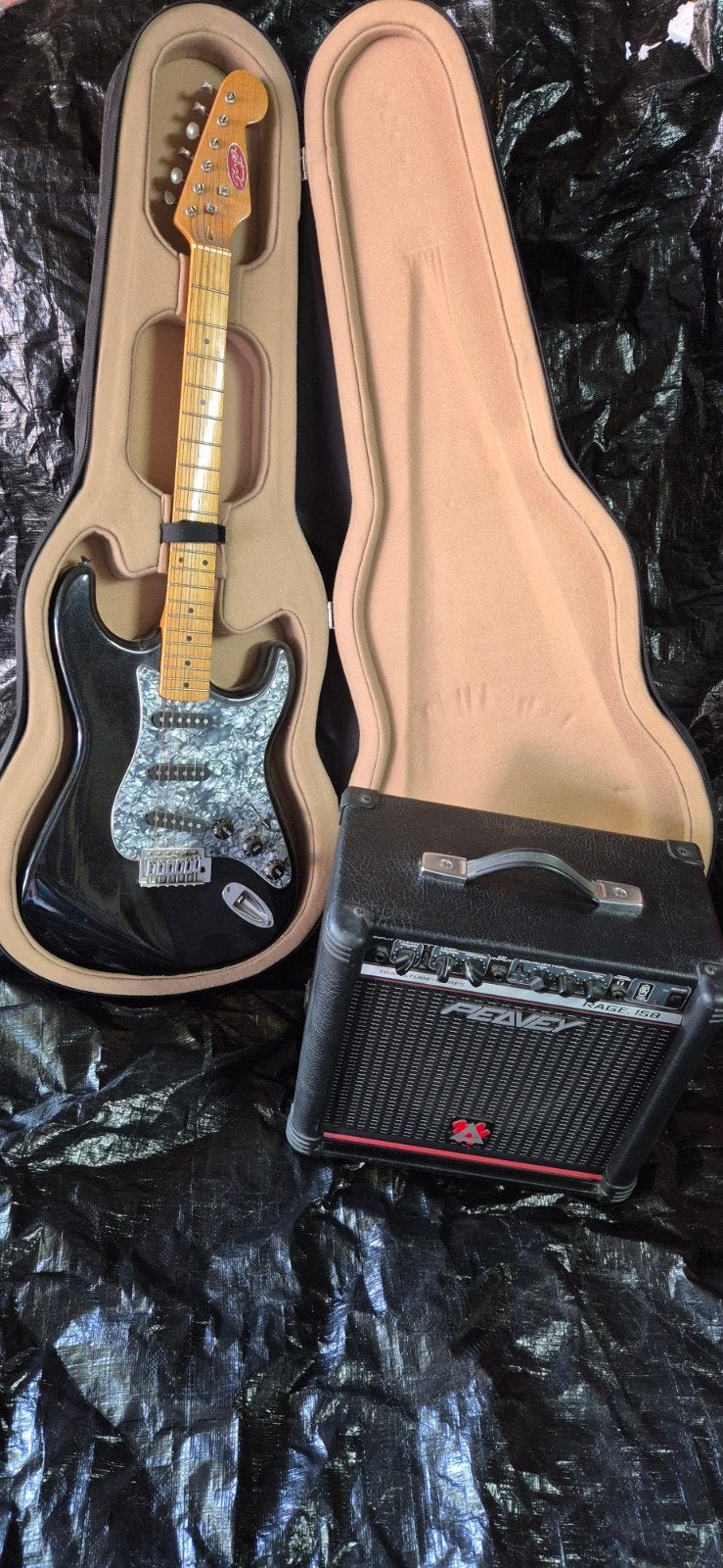 Tobago elektrische gitaar met Peavey versterker, Gebruikt, Met versterker, Solid body, Ophalen