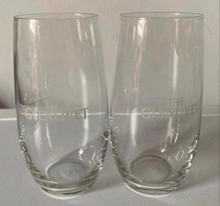 2 The Glenlivet Founders Reserve whiskyglazen. H. 18 cm., Verzamelen, Ophalen of Verzenden, Zo goed als nieuw, Borrel- of Shotglas