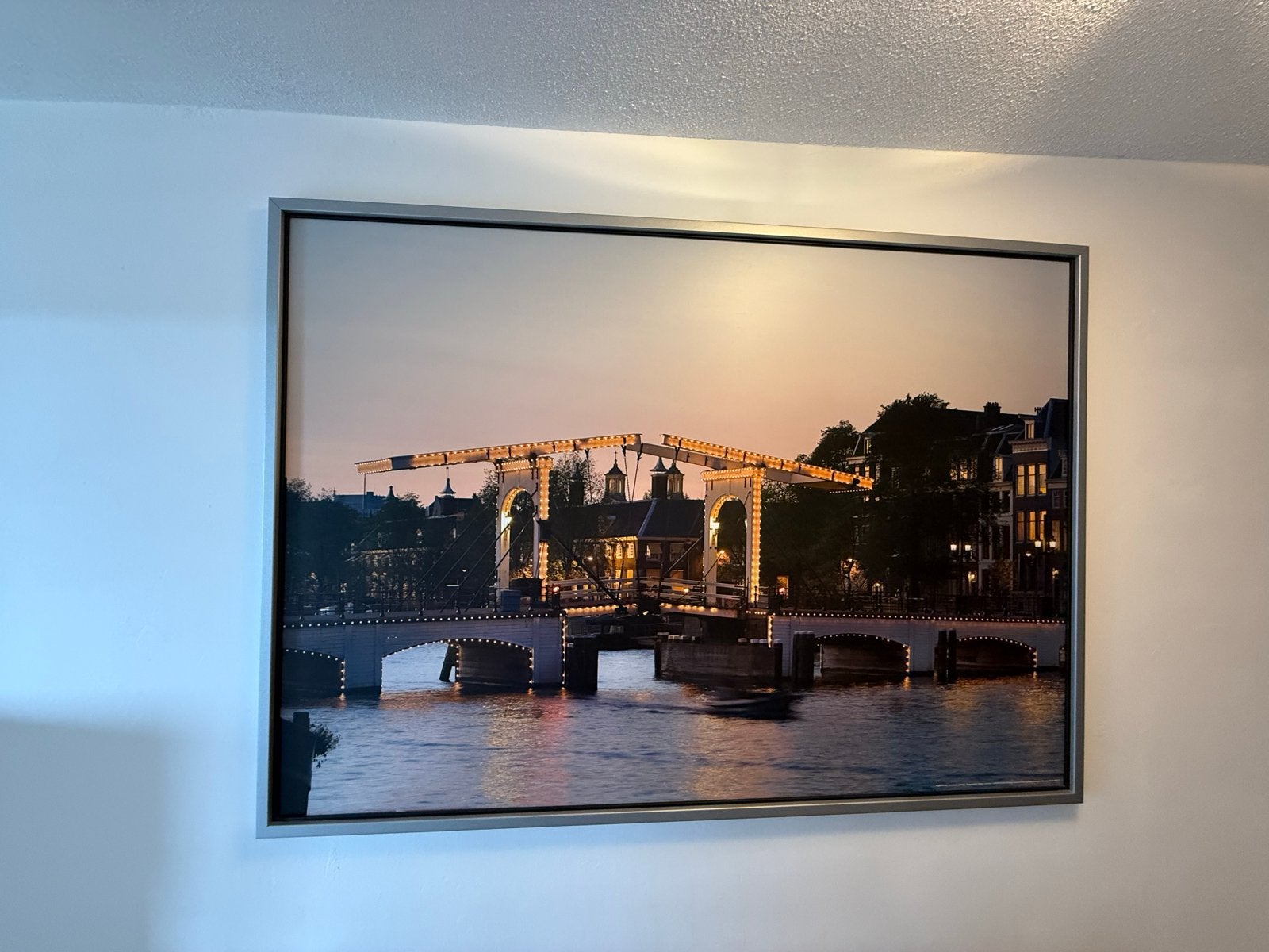 IKEA Magere Brug Amsterdam Foto 100x140 cm, Huis en Inrichting, Woonaccessoires | Schilderijen, Tekeningen en Foto's, Ophalen