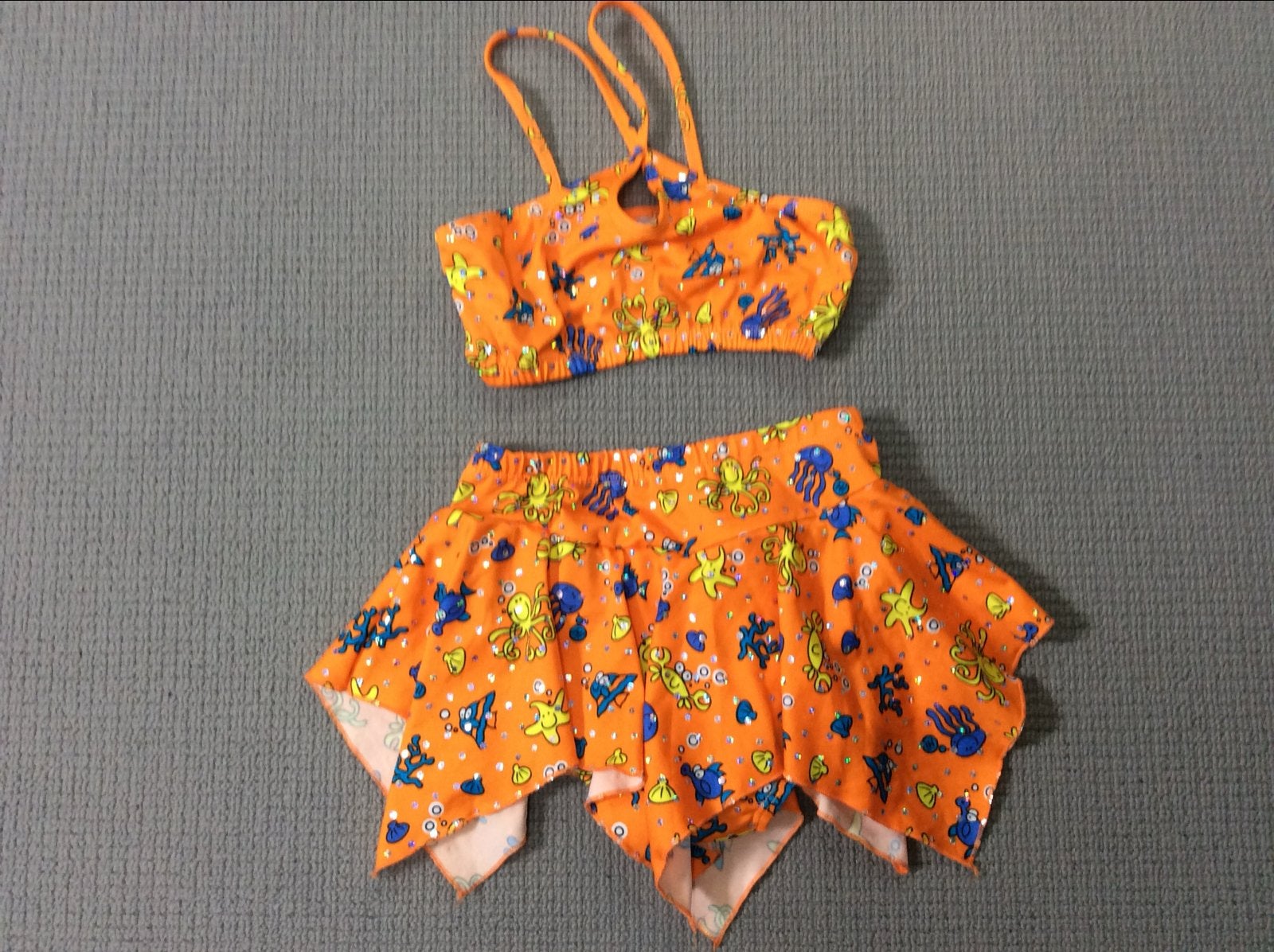 Bikini Maat 110/116 met broekje aan rokje vast, Ophalen of Verzenden, Zo goed als nieuw, Meisje