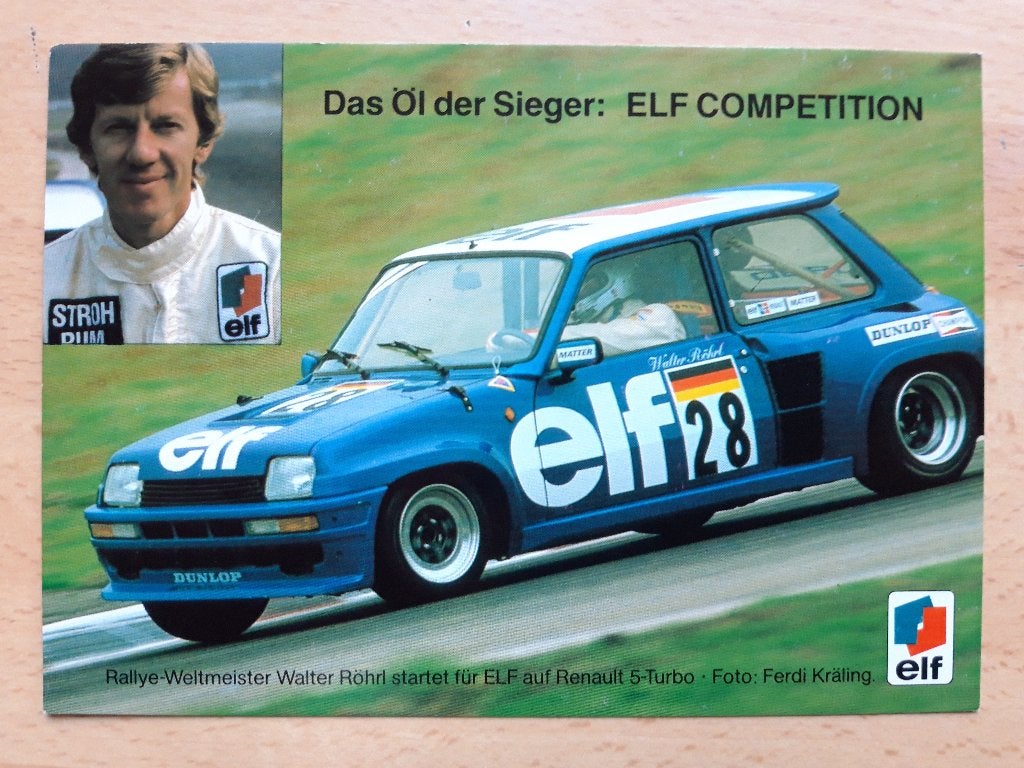 fotokaart Renault R5 Turbo - equipe Moutinho - Fortes, Ophalen of Verzenden, 1980 tot heden, Ongelopen, Voertuig
