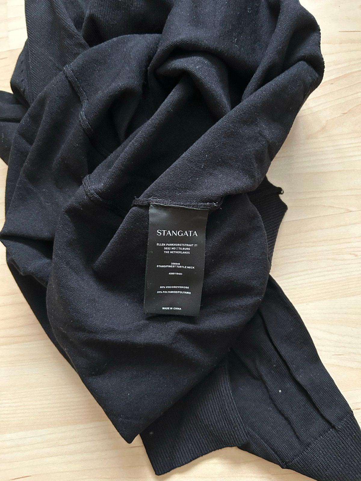 Zwarte Stangata Heren Trui met Col - Maat L, Kleding | Heren, Truien en Vesten, Ophalen of Verzenden, Nieuw, Maat 52/54 (L), Zwart