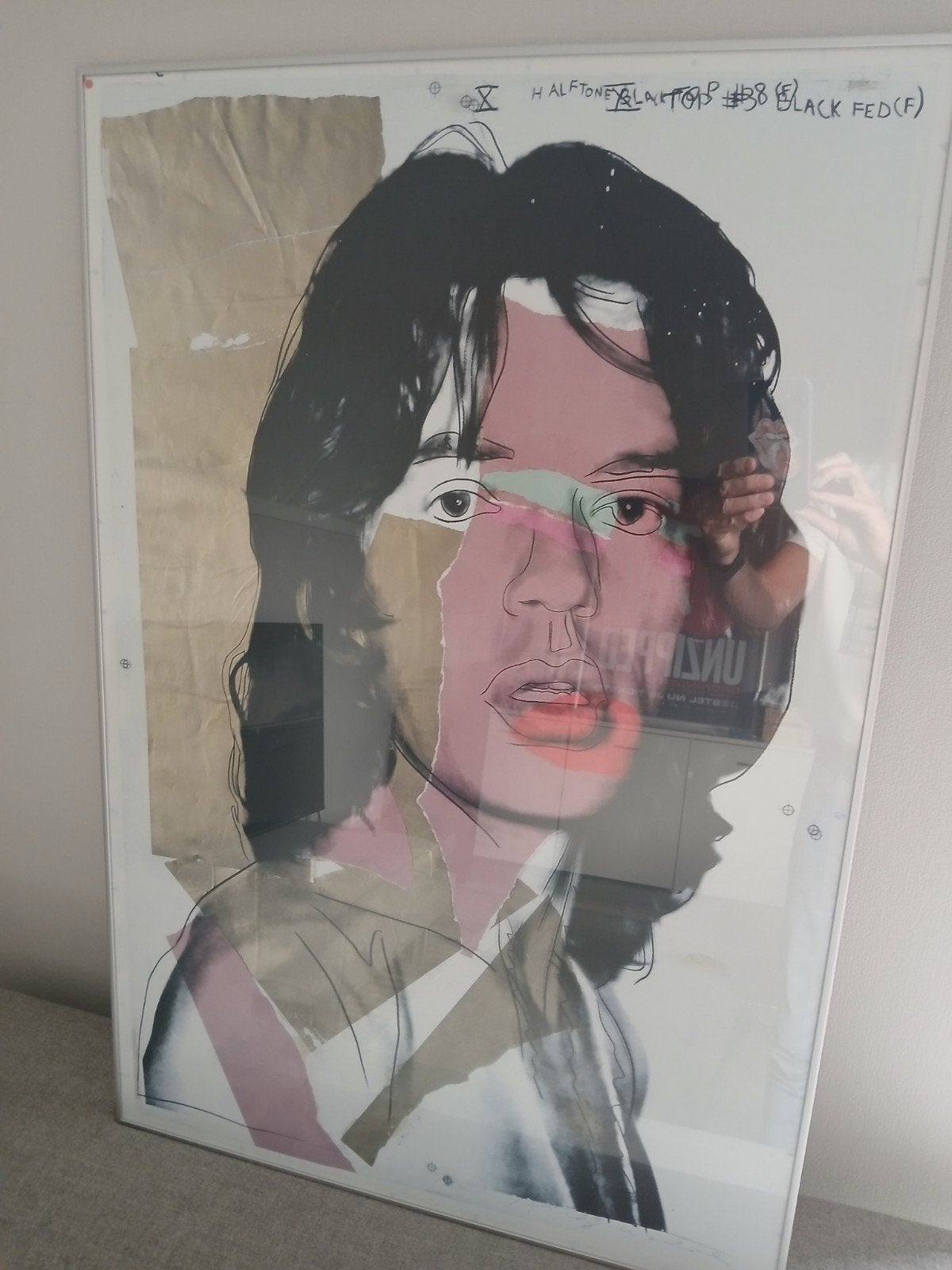 Rolling Stones - Mick Jagger Pop Art Print - Ingelijst, Ophalen, Print, Print/reproductie, Achter glas