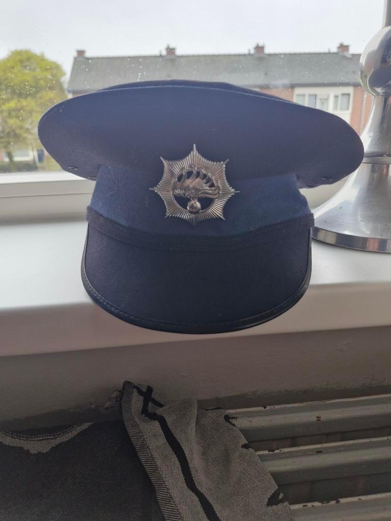 Korps Rijkspolitie pet, Ophalen of Verzenden, Marechaussee, Nederland, Helm of Baret
