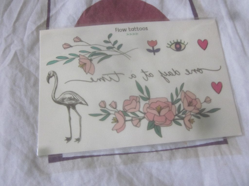 2 nieuwe velletjes plak tattoos Flow, Ophalen of Verzenden, Nieuw, Versiering, Overige