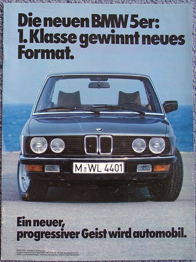 BMW 5 serie E28 introductie brochure  1981  Duits, Verzenden, Zo goed als nieuw, BMW
