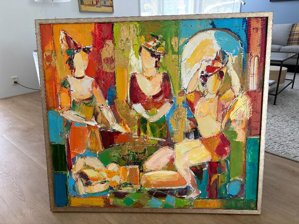 Kleurrijk schilderij, Gagik Manoukian., Ophalen