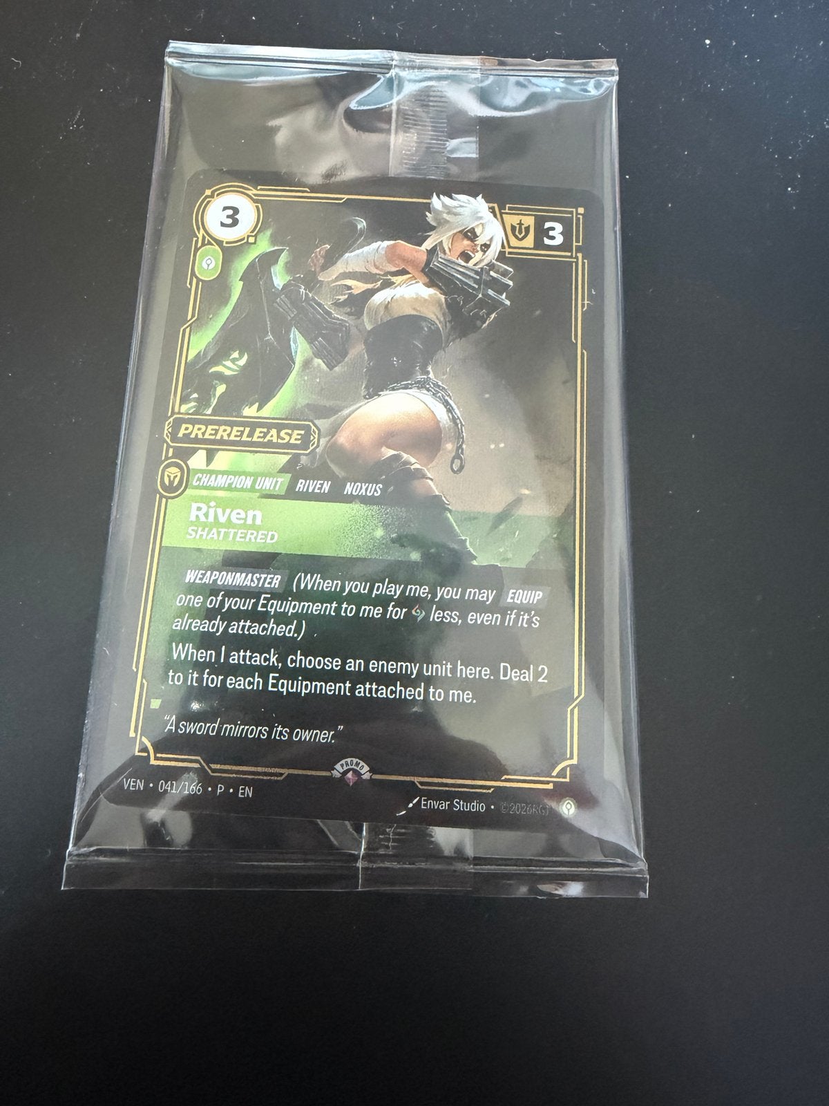 Sealed Prerelease League of Legends Riftbound : Riven Promo, Hobby en Vrije tijd, Ophalen of Verzenden, Nieuw, Losse kaart