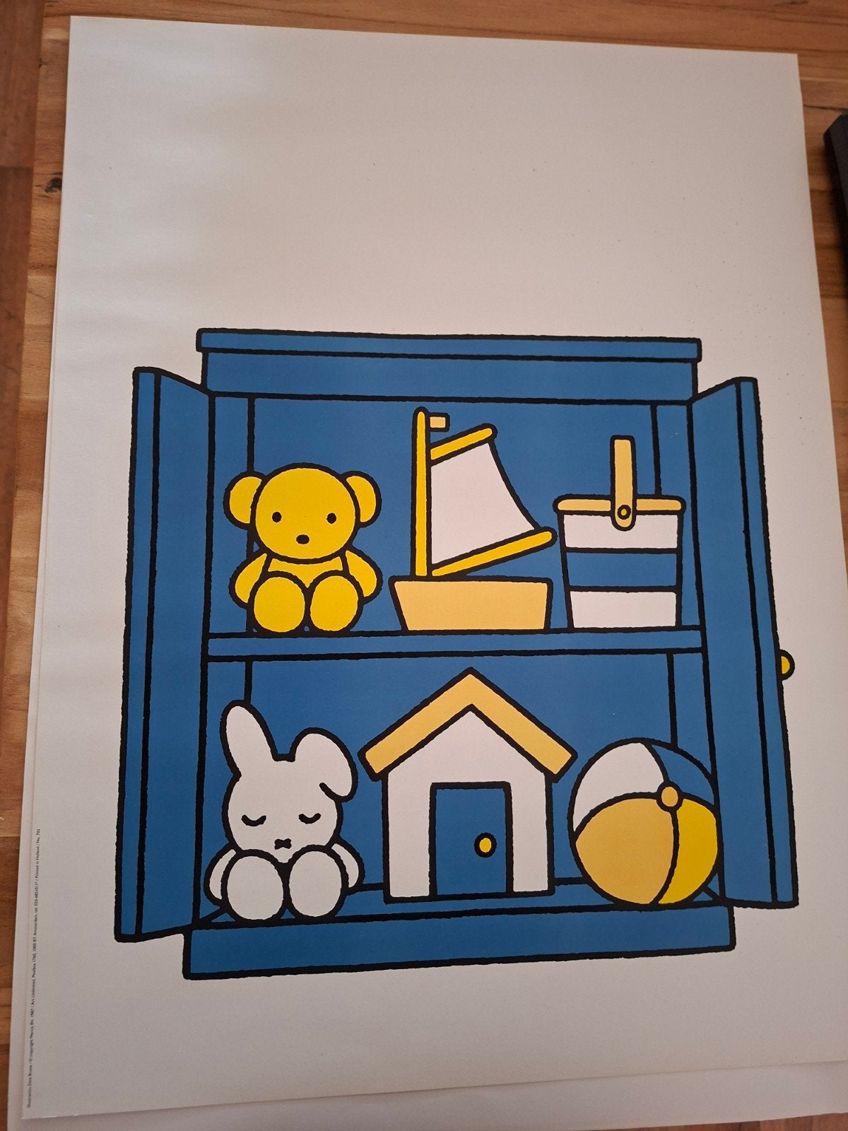 Nijntje poster 40x50cm - Dick Bruna - Kinderkamer decoratie, Minder dan 50 cm, Oorspronkelijke maker, Ophalen of Verzenden, Zo goed als nieuw