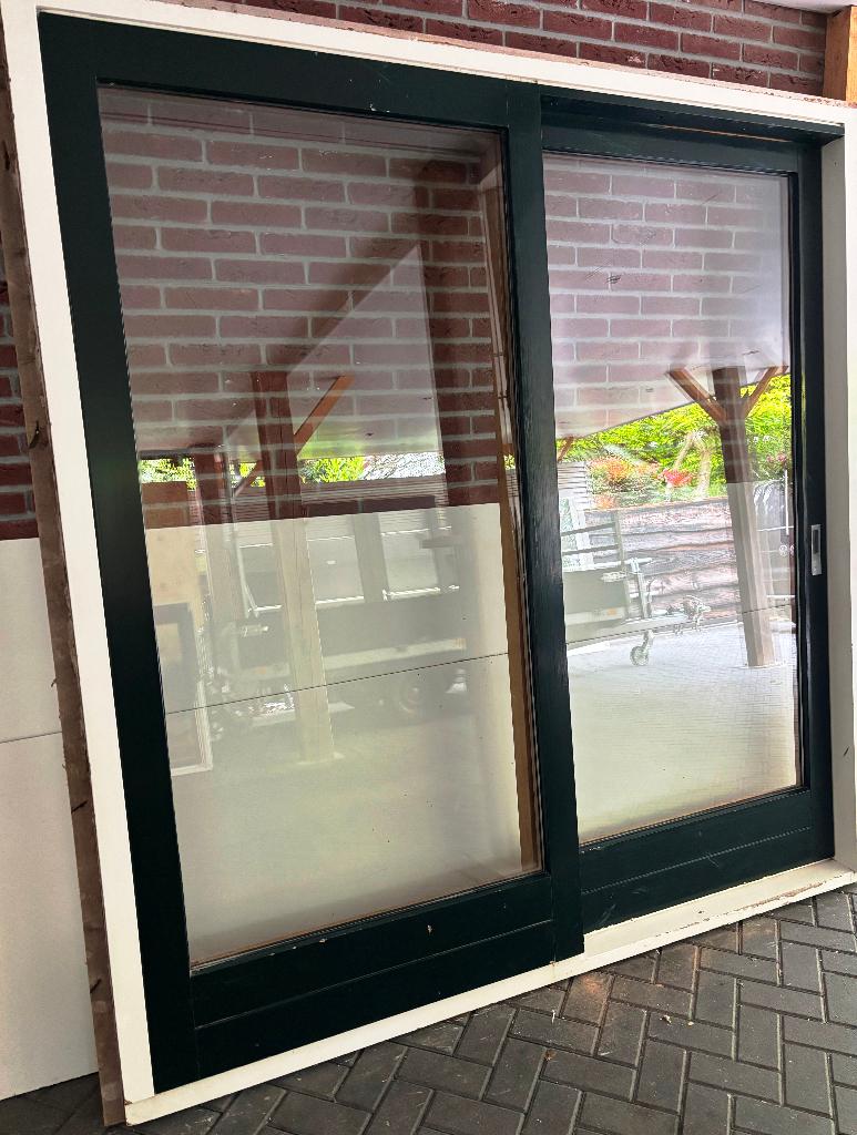 z.g.a.n. Meranti Schuifpui, Ophalen, Zo goed als nieuw, 150 tot 225 cm, Inclusief glas
