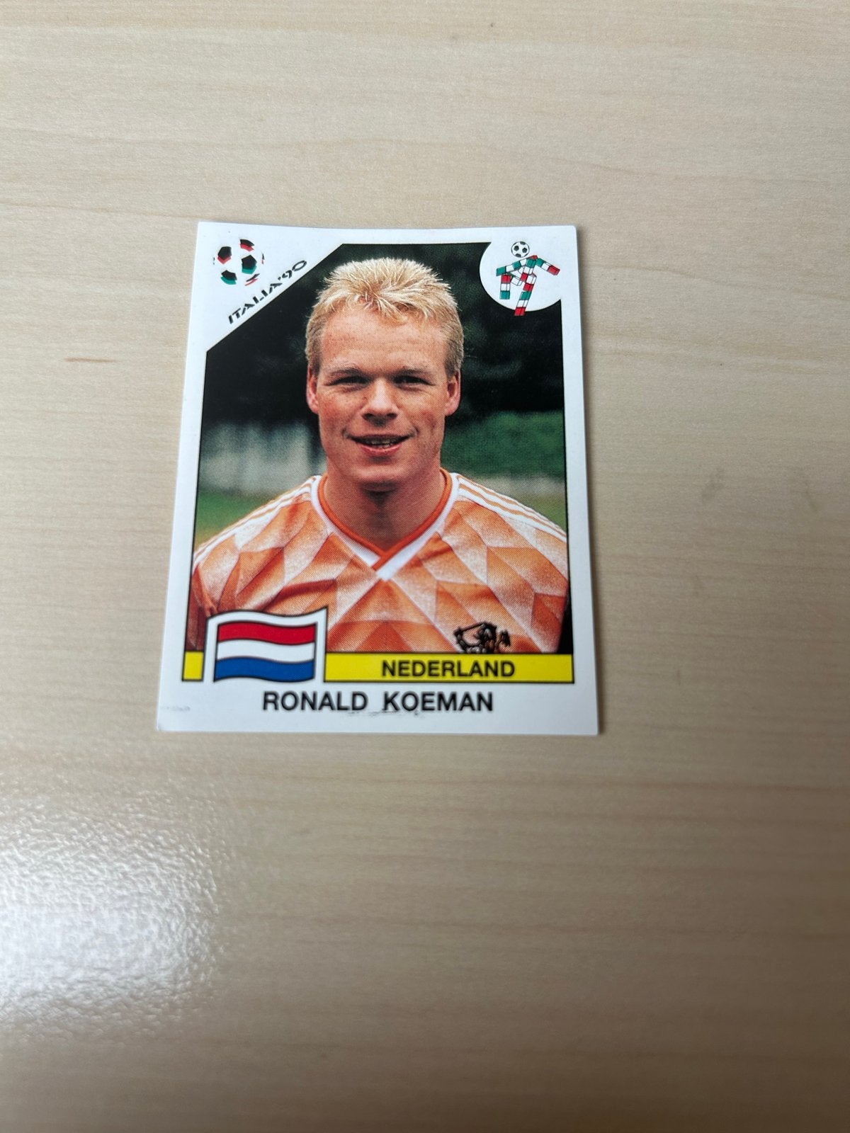 Panini Italia '90 Sticker Ronald Koeman Nederland, Ophalen of Verzenden, Zo goed als nieuw, Sticker