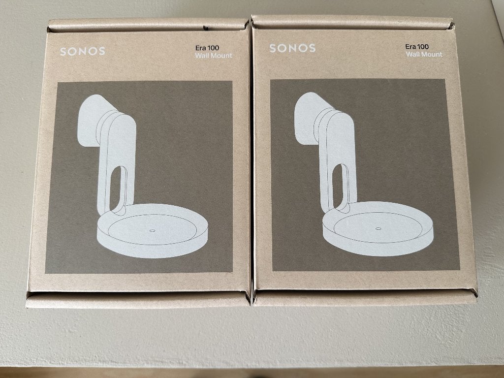 2x Sonos Era 100 wall mount