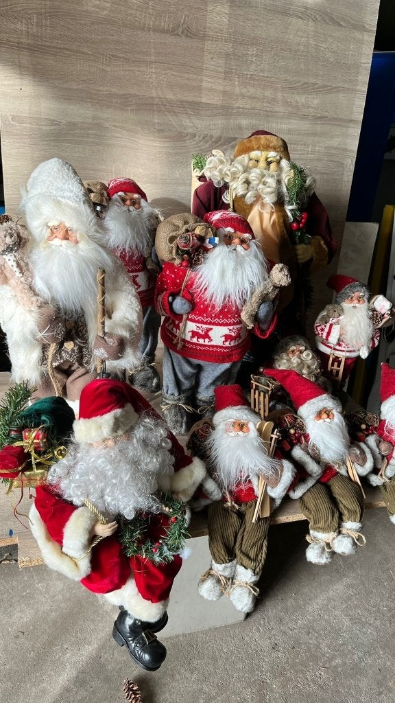 Kerst poppen, kerstman, kerstmannen, kerst decoratie, Ophalen, Zo goed als nieuw