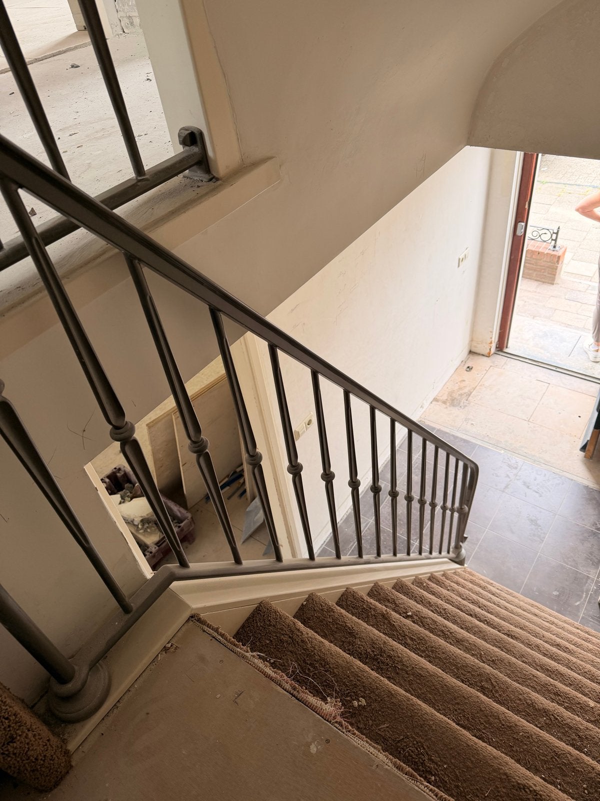 Stalen trap leuning - Robuust en Stijlvol, Doe-het-zelf en Verbouw, Ladders en Trappen, Ophalen of Verzenden, Gebruikt, Trap, 2 tot 4 meter
