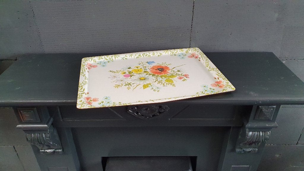 Vintage dienblad, Mallod Engeland, rechthoeking. S23, Huis en Inrichting, Woonaccessoires | Dienbladen, Tweedehands verkoop, Tweedehands verkoop