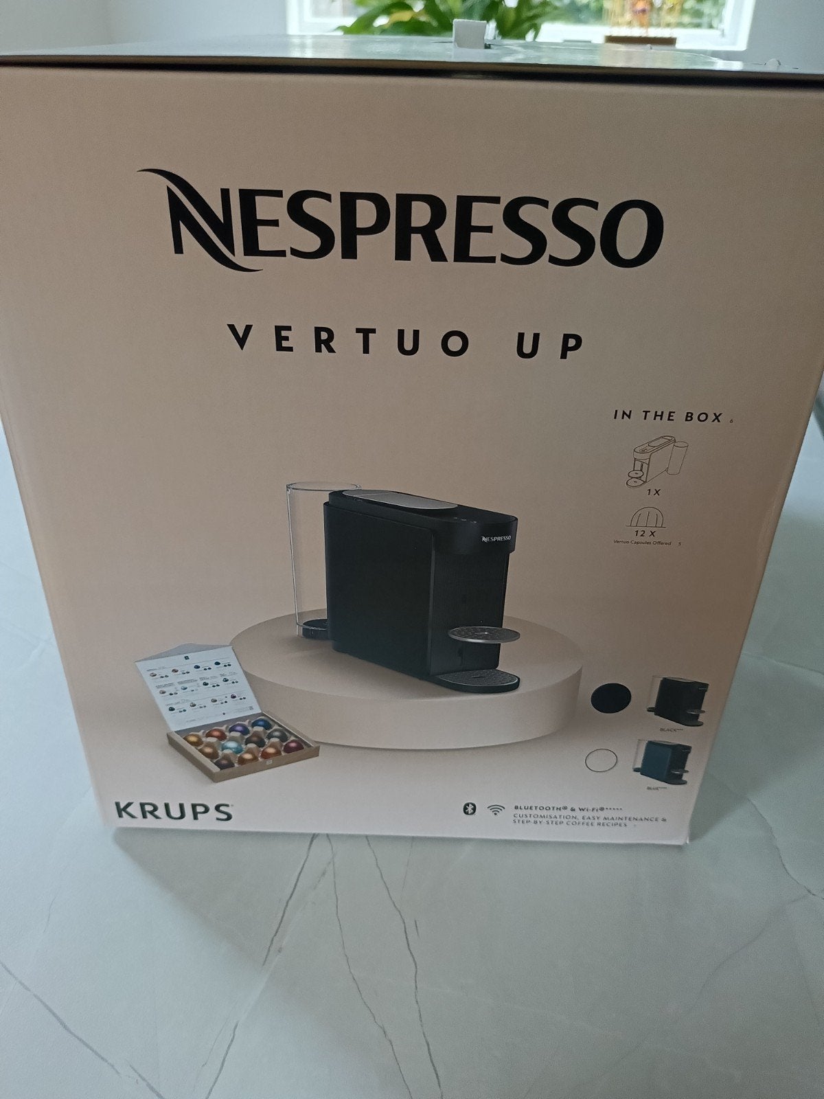 Krups Nespresso XN9408 Vertuo Up Zwart - Nieuw in verpakking, Ophalen of Verzenden, Nieuw, Koffiemachine, Koffiepads en cups