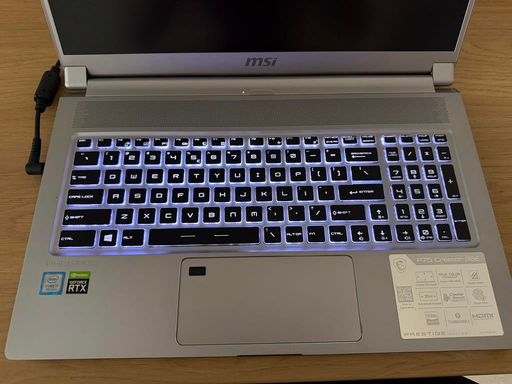 MSI P75 Creator 9SE Laptop - Krachtige i7 RTX Gaming/Design, Met videokaart, 2 tot 3 Ghz, Qwerty, Ophalen of Verzenden