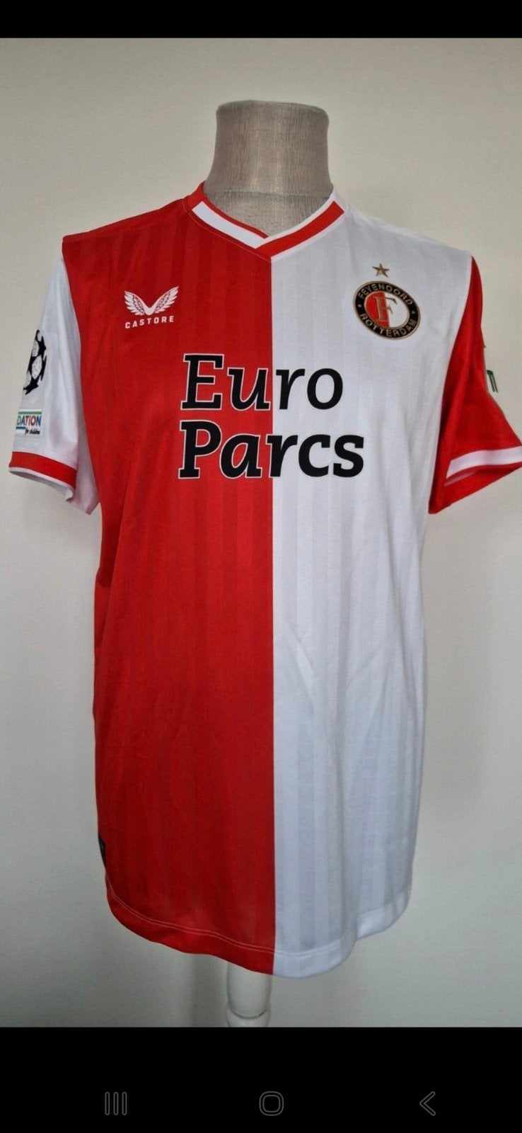 feyenoord matchworn thuisshirt Champions League Nieuwkoop., Ophalen of Verzenden, Zo goed als nieuw, Feyenoord, Shirt