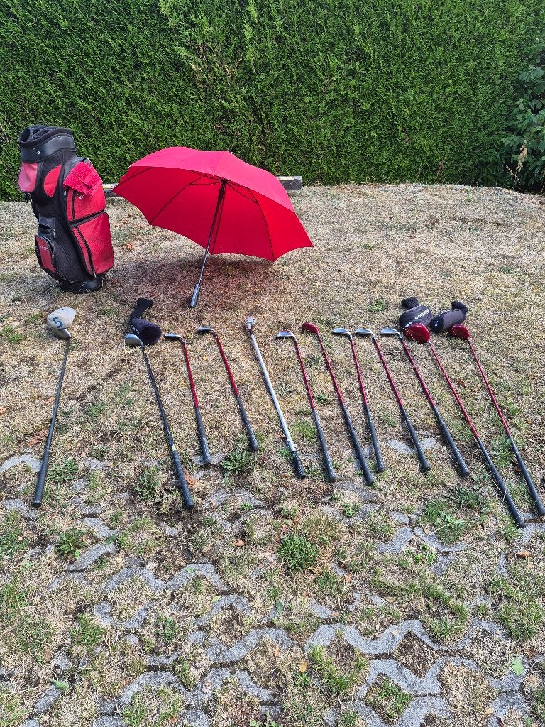 B-Square golfset incl tas, paraplu (Ideaal voor beginners), Ophalen, Gebruikt, Tas, Overige merken