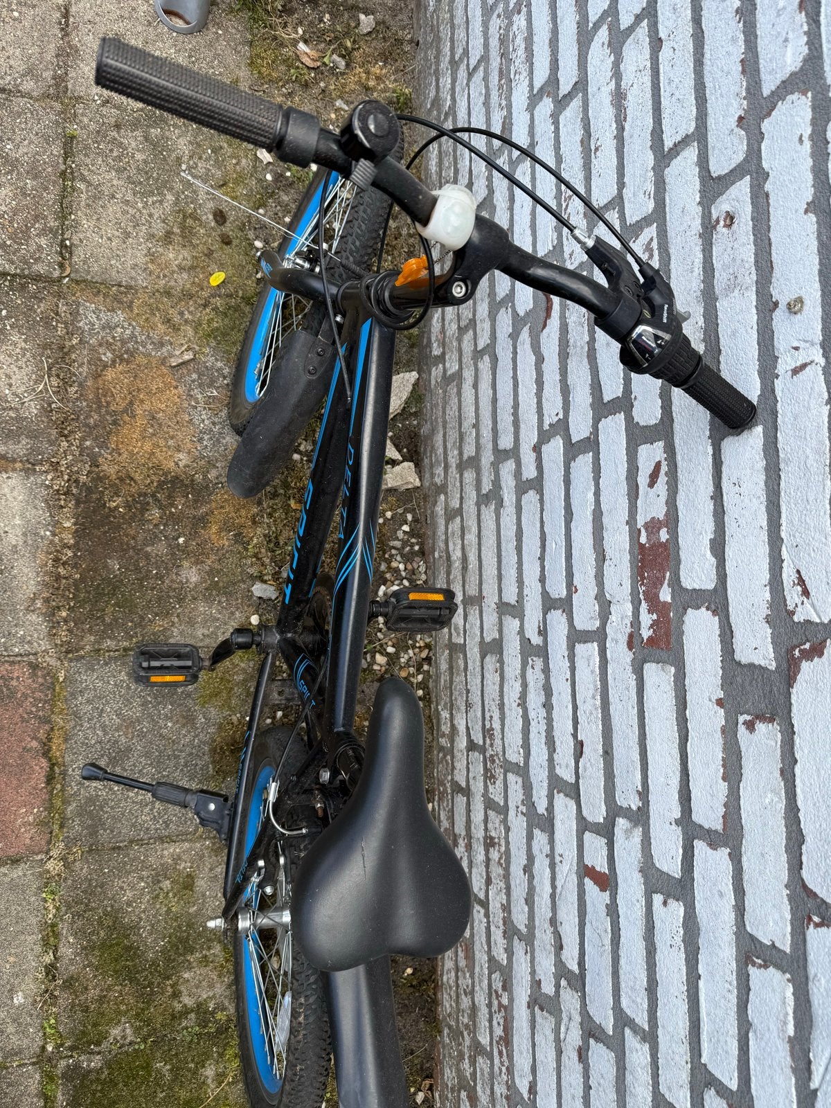 Spirit Delta kinderfiets 20 inch - Zwart/Blauw, Fietsen en Brommers, Fietsen | Kinderfietsjes, Ophalen, Gebruikt, Velgrem, 16 tot 20 inch