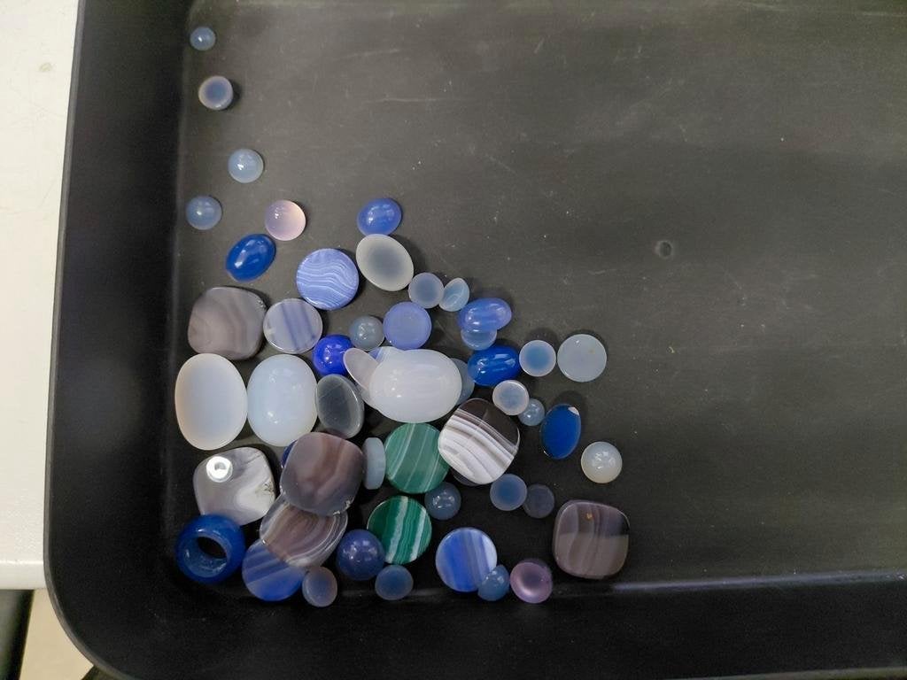 Lot met kleine agaat cabochons, Ophalen of Verzenden