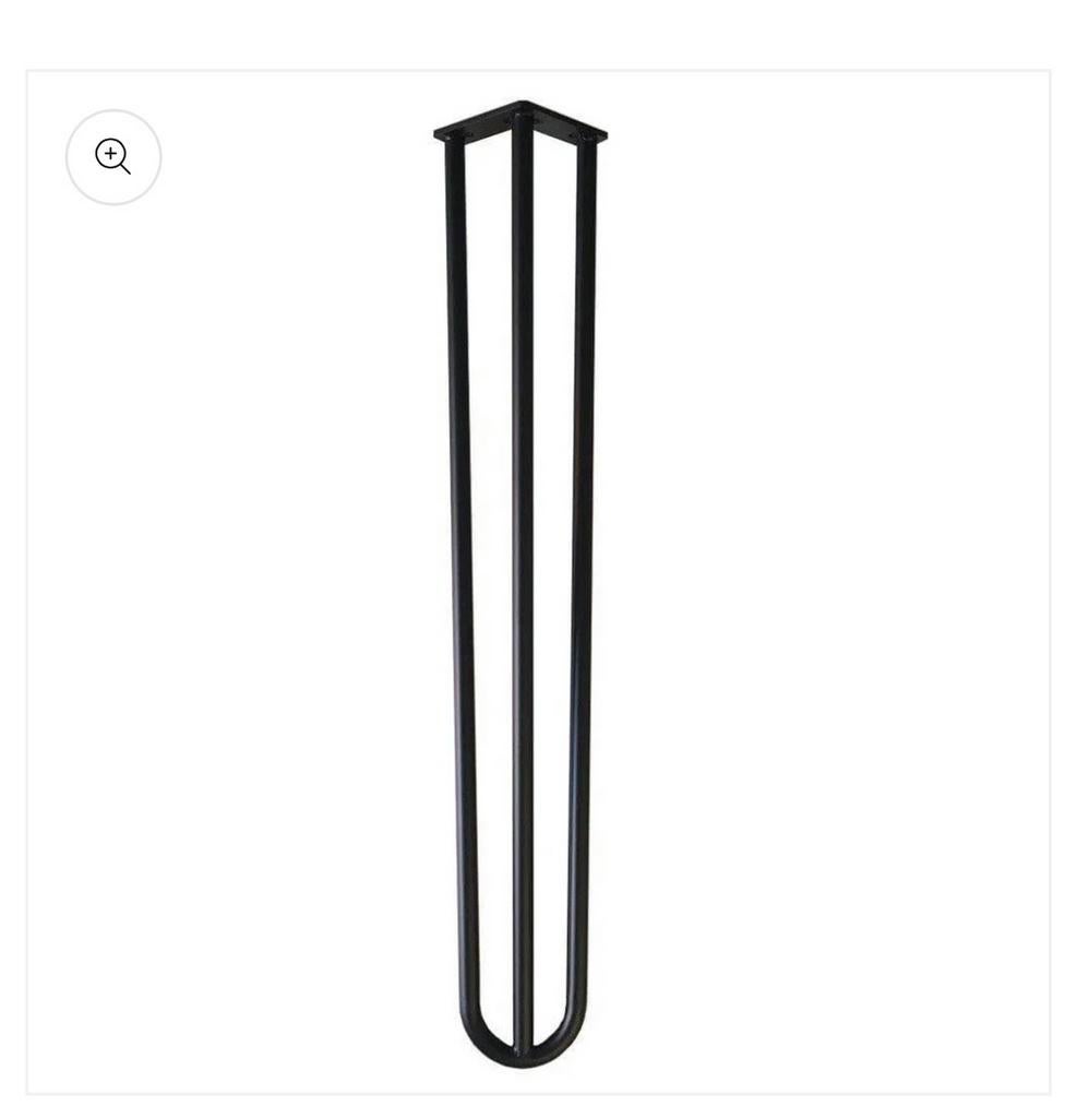 4x Hairpin Tafelpoten 73cm Hoog - Mat Zwart, Ophalen, Tafelpoot, 50 tot 100 cm, Rond