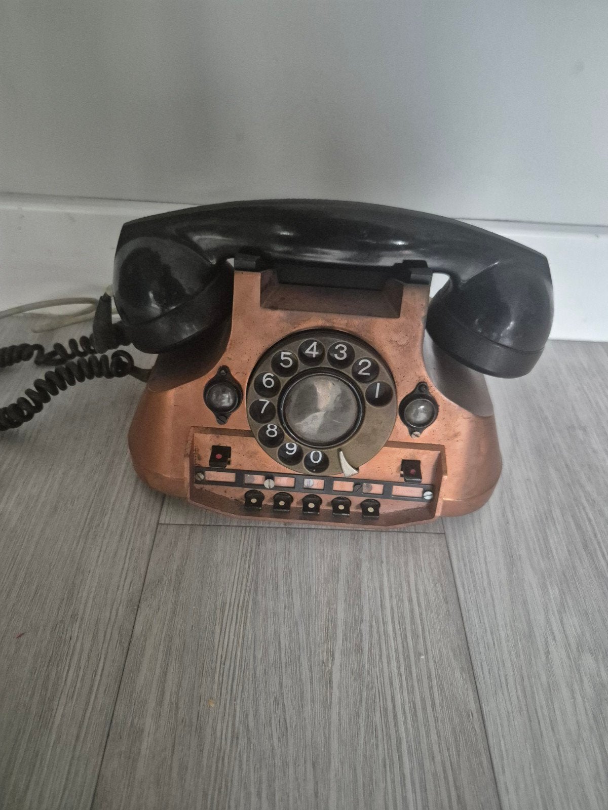 Vintage PTT/ATEA draaischijftelefoon jaren 50/60, Ophalen of Verzenden