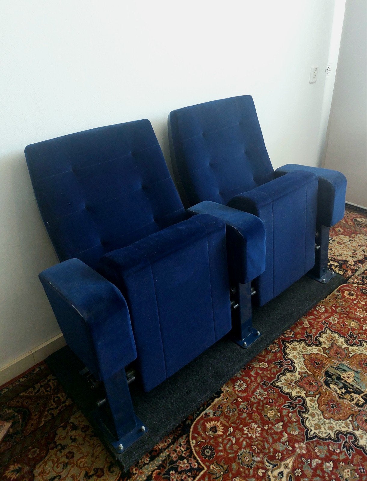 Theater Stoelen Koningsblauw Bioscoopstoelen, Huis en Inrichting, Ophalen, Gebruikt, Minder dan 50 cm