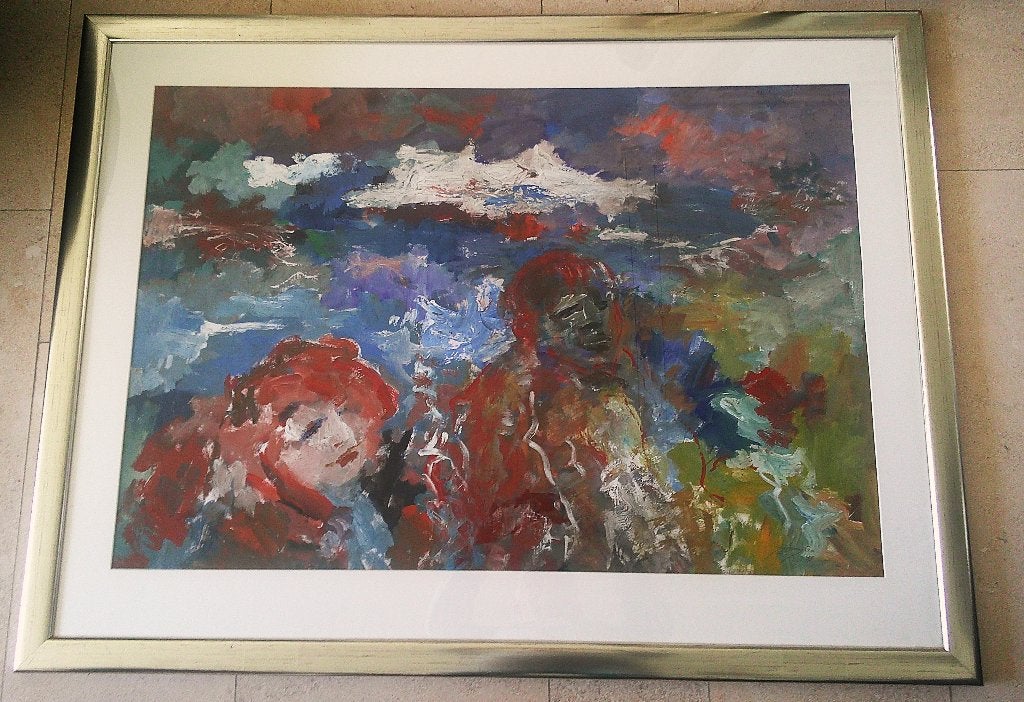 2 personen in abstract '85 - Jelle Hoogstra 1924-2003, Ophalen