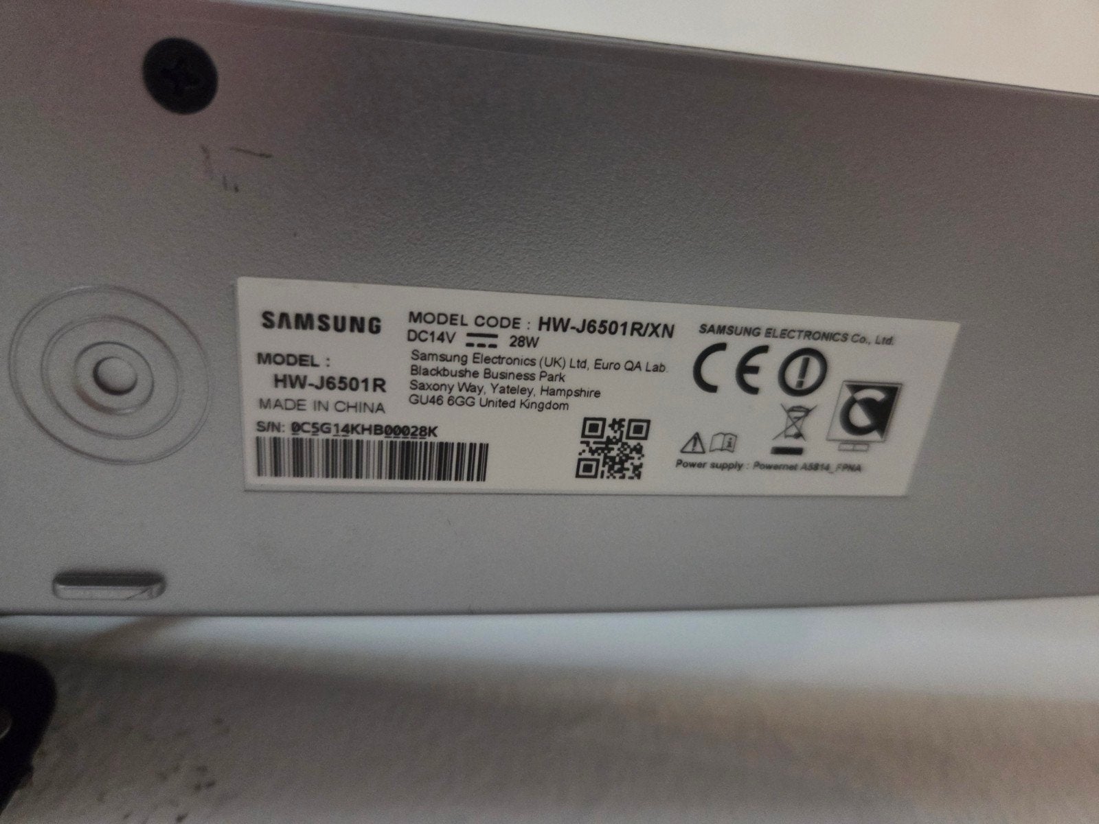 Samsung HW-J6501R Soundbar met draadloze subwoofer, Ophalen, Bluetooth, Zo goed als nieuw