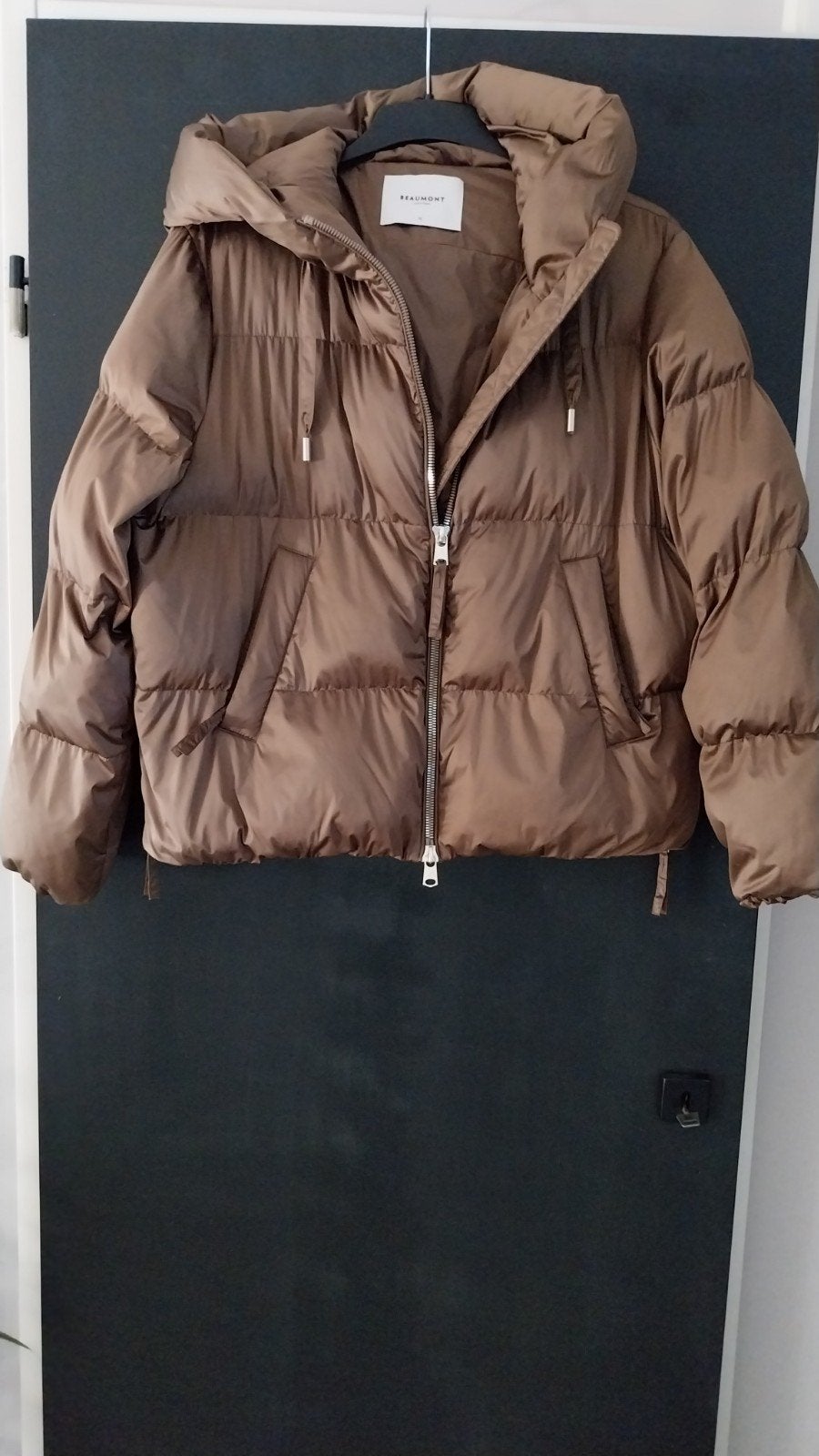 Beaumont Amsterdam brons/ gouden dons jack, Beaumont, Ophalen of Verzenden, Zo goed als nieuw, Maat 38/40 (M)