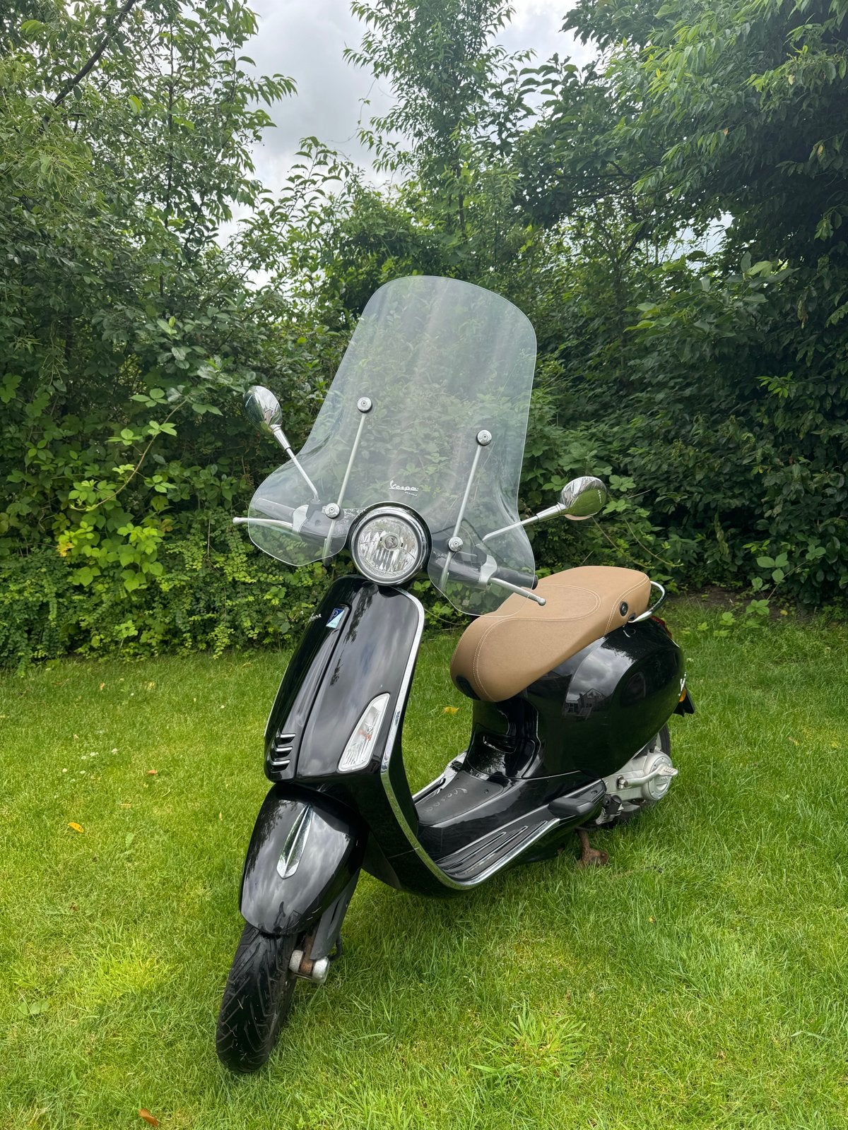 Vespa Primavera 45km/u met windscherm - Zwart, Ophalen, Gebruikt, Overige typen, Vespa