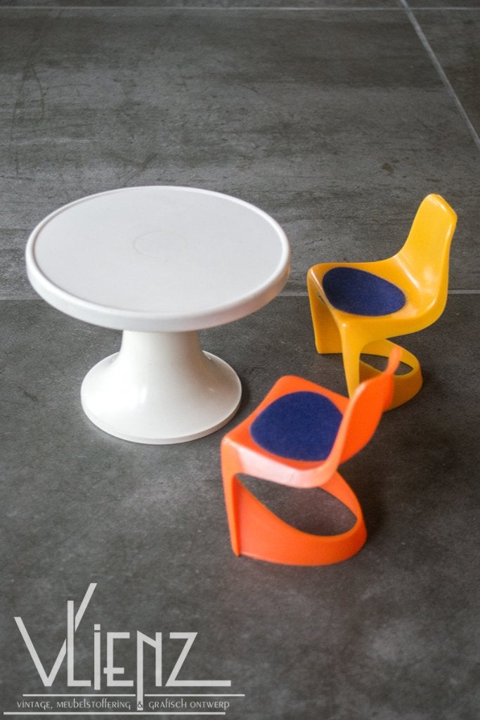 Vintage retro stoelen tafel Helly Steen Østergaard miniatuur, Ophalen of Verzenden, Huis en Inrichting