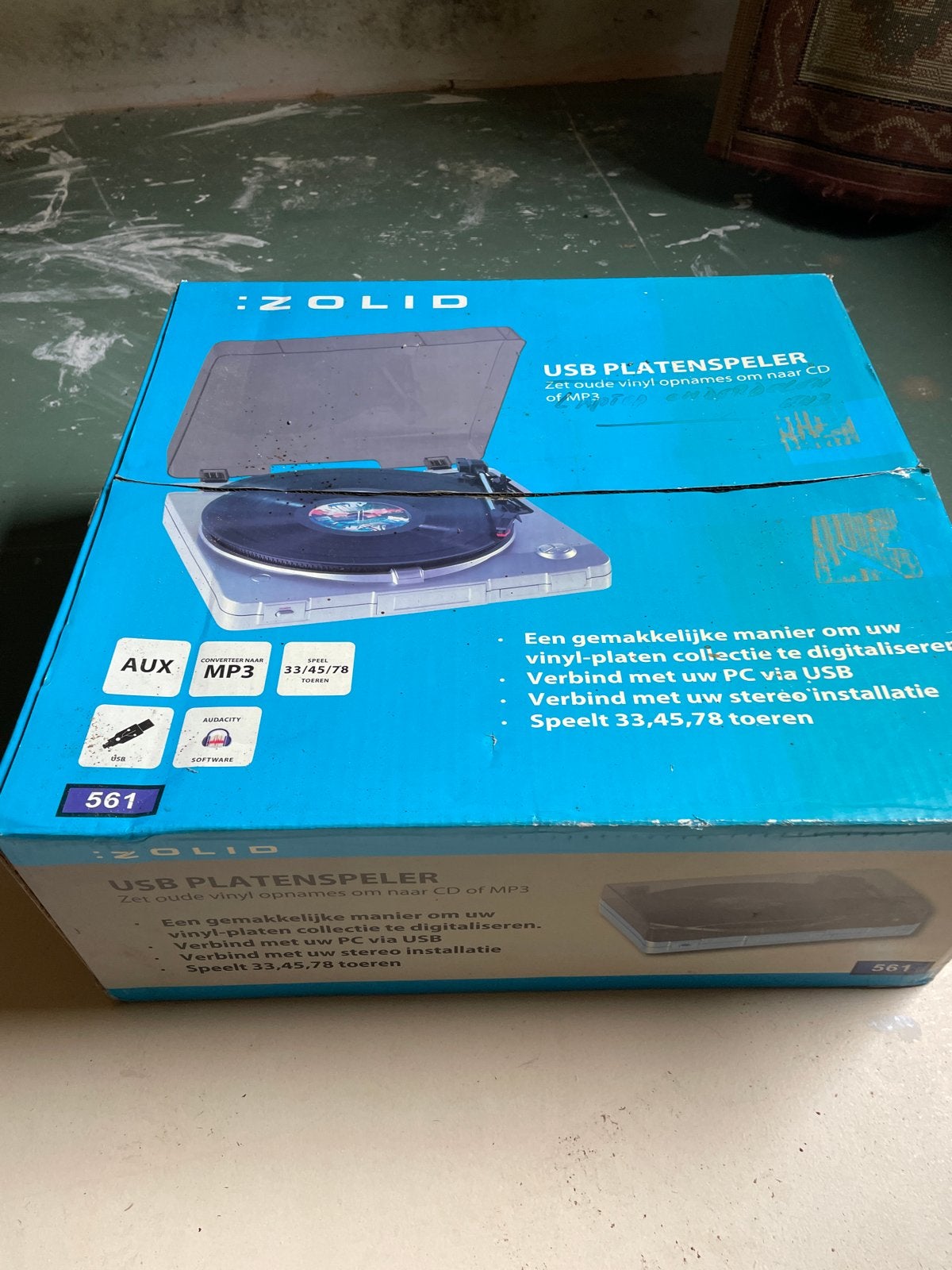 Zolid USB Platenspeler - Digitaliseer je vinylcollectie, Overige merken, Gebruikt, Ophalen of Verzenden, USB-aansluiting