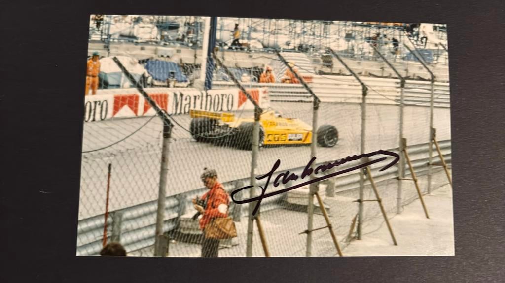 Formule 1 JAN LAMMERS foto met mooi ECHTE handtekening, Verzamelen, Verzenden, Zo goed als nieuw, Overige sporten, Overige typen